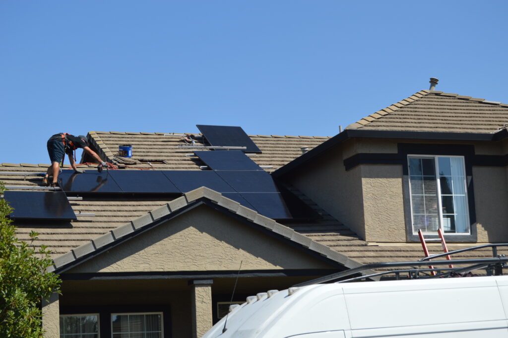 Installed Solar Panels at as resident in Lincoln